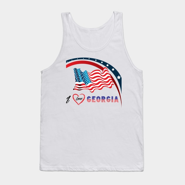 i love georgia Tank Top by Print On Demand✅